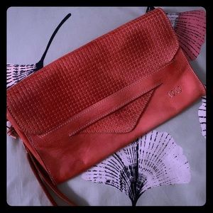 Bed Stu Carrollton Clutch - Coral Leather
